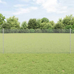Ogrodzenie z słupkiem Srebrny 0,8 x 10 m Stal