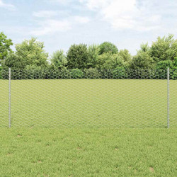 Ogrodzenie z słupkiem Srebrny 0,8 x 10 m Stal