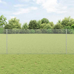 Ogrodzenie z słupkiem Srebrny 1 x 10 m Stal