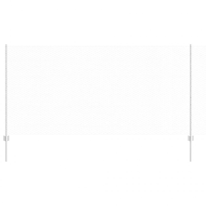 Ogrodzenie z słupkiem Srebrny 1,2 x 10 m Stal