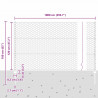 Ogrodzenie z słupkiem Srebrny 1,2 x 10 m Stal