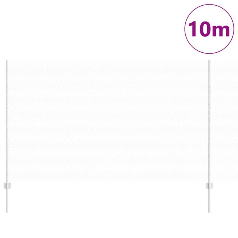 Ogrodzenie z słupkiem Srebrny 1,4 x 10 m Stal