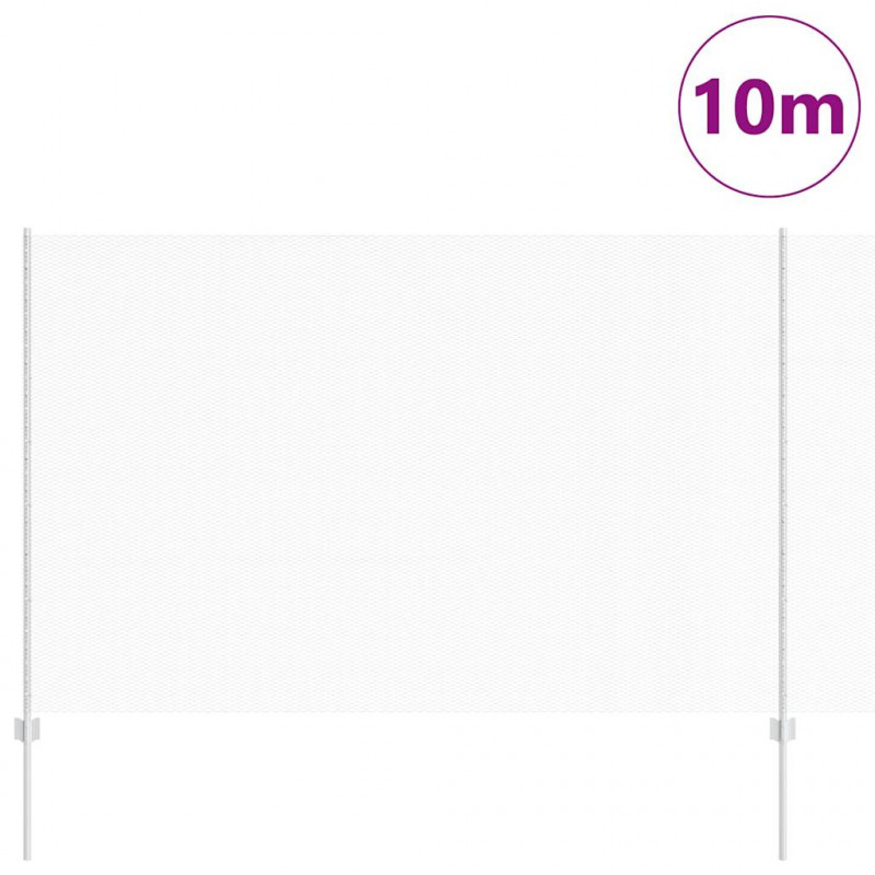 Ogrodzenie z słupkiem Srebrny 1,5 x 10 m Stal