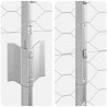 Ogrodzenie z słupkiem Srebrny 1,5 x 10 m Stal