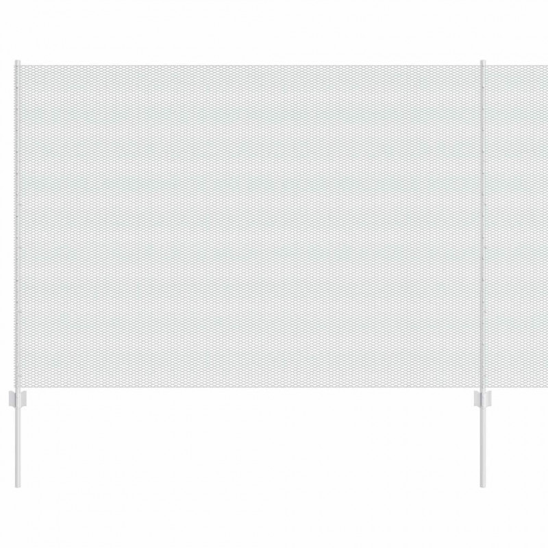 Ogrodzenie z słupkiem Srebrny 1,6 x 10 m Stal