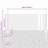 Ogrodzenie z słupkiem Srebrny 0,5 x 25 m Stal