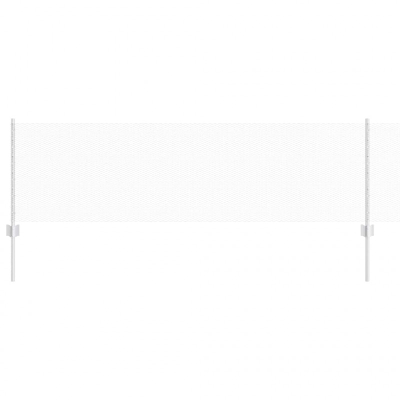 Ogrodzenie z słupkiem Srebrny 0,6 x 25 m Stal