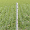 Ogrodzenie z słupkiem Srebrny 0,6 x 25 m Stal