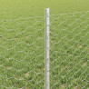 Ogrodzenie z słupkiem Srebrny 0,6 x 25 m Stal