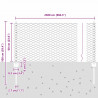Ogrodzenie z słupkiem Srebrny 0,6 x 25 m Stal