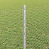 Ogrodzenie z słupkiem Srebrny 0,8 x 25 m Stal
