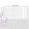 Ogrodzenie z słupkiem Srebrny 0,8 x 25 m Stal