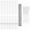 Ogrodzenie z słupkiem Srebrny 1 x 25 m Stal