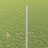 Ogrodzenie z słupkiem Srebrny 1 x 25 m Stal