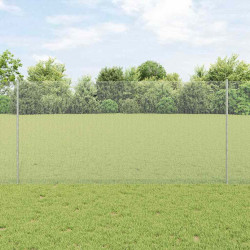 Ogrodzenie z słupkiem Srebrny 1,2 x 25 m Stal