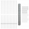 Ogrodzenie z słupkiem Srebrny 1,2 x 25 m Stal