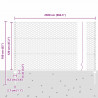 Ogrodzenie z słupkiem Srebrny 1,2 x 25 m Stal