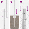 Ogrodzenie z słupkiem Srebrny 1,4 x 25 m Stal