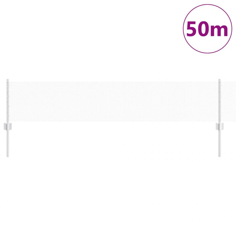 Ogrodzenie z słupkiem Srebrny 0,4 x 50 m Stal