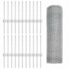 Ogrodzenie z słupkiem Srebrny 0,4 x 50 m Stal
