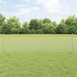 Ogrodzenie z słupkiem Srebrny 0,5 x 50 m Stal