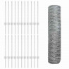 Ogrodzenie z słupkiem Srebrny 0,5 x 50 m Stal