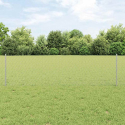 Ogrodzenie z słupkiem Srebrny 0,6 x 50 m Stal