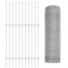 Ogrodzenie z słupkiem Srebrny 0,8 x 50 m Stal