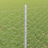 Ogrodzenie z słupkiem Srebrny 0,8 x 50 m Stal