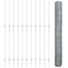 Ogrodzenie z słupkiem Srebrny 1 x 50 m Stal