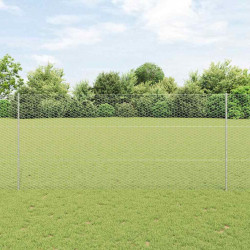 Ogrodzenie z słupkiem Srebrny 1,4 x 50 m Stal