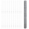 Ogrodzenie z słupkiem Srebrny 1,4 x 50 m Stal