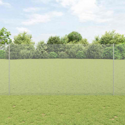 Ogrodzenie z słupkiem Srebrny 1,5 x 50 m Stal