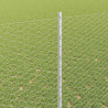 Ogrodzenie z słupkiem Srebrny 1,6 x 50 m Stal