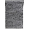 Tapeta 3D z wzorem kamieni, czarna, 10x0,53 m, flizelina