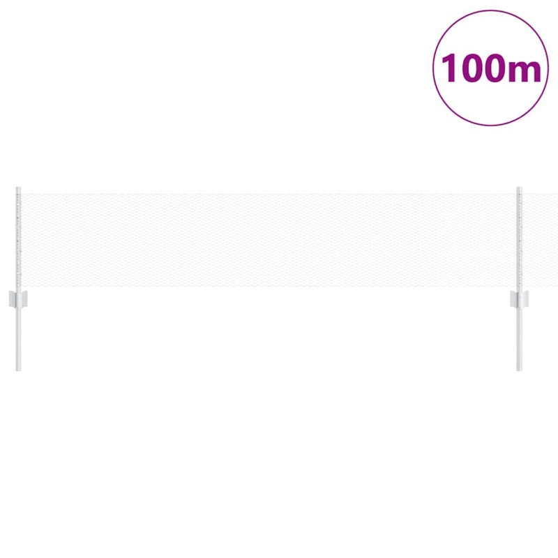 Ogrodzenie z słupkiem Srebrny 0,4 x 100 m Stal