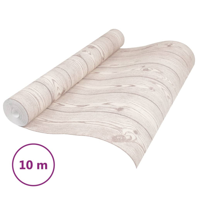 Tapeta 3D, z wzorem desek, szara, 10x0,53 m, flizelina