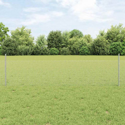 Ogrodzenie z słupkiem Srebrny 0,5 x 100 m Stal