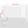 Ogrodzenie z słupkiem Srebrny 0,6 x 100 m Stal