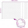 Ogrodzenie z słupkiem Srebrny 0,8 x 100 m Stal