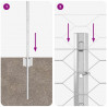 Ogrodzenie z słupkiem Srebrny 0,8 x 100 m Stal