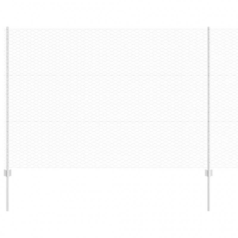 Ogrodzenie z słupkiem Srebrny 1,5 x 100 m Stal