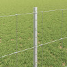 Ogrodzenie z słupkiem Srebrny 0,8 x 25 m Stal