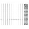 Ogrodzenie z słupkiem Srebrny 0,8 x 25 m Stal
