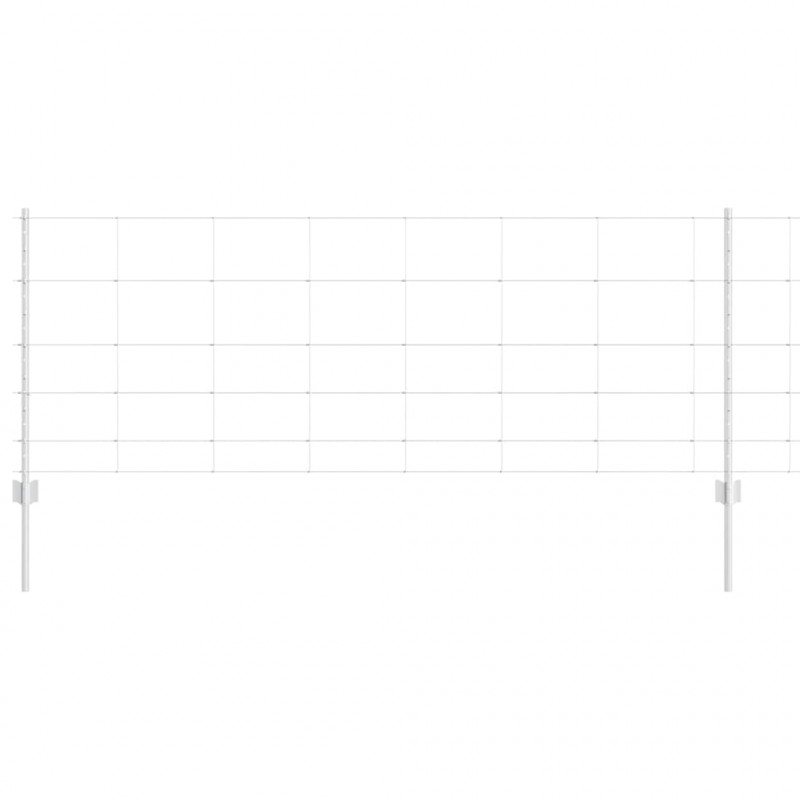 Ogrodzenie z słupkiem Srebrny 0,8 x 25 m Stal