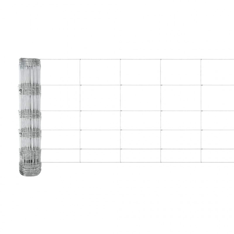 Ogrodzenie z słupkiem Srebrny 0,8 x 25 m Stal