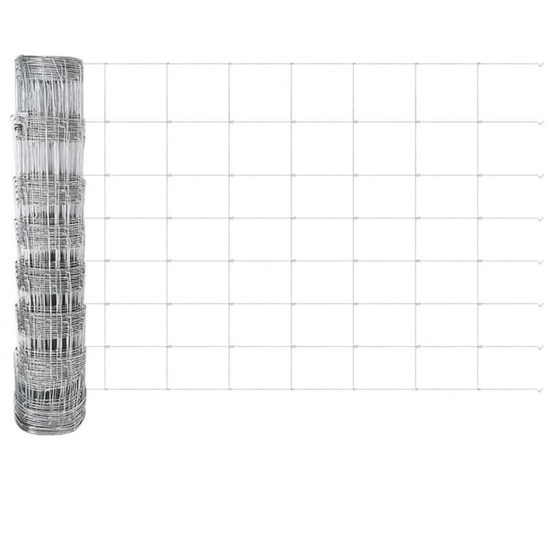 Ogrodzenie z słupkiem Srebrny 0,8 x 25 m Stal