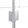 Ogrodzenie z słupkiem Srebrny 0,8 x 25 m Stal