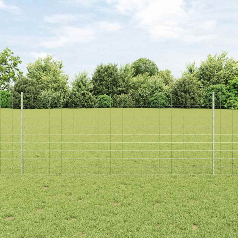 Ogrodzenie z słupkiem Srebrny 1 x 25 m Stal