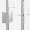 Ogrodzenie z słupkiem Srebrny 1 x 25 m Stal